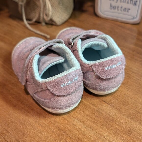 Stride Rite Toddler Jazzy Sneaker Lavender Multi Sparkle Size 5 Medium - Picture 3 of 7